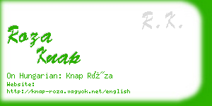 roza knap business card